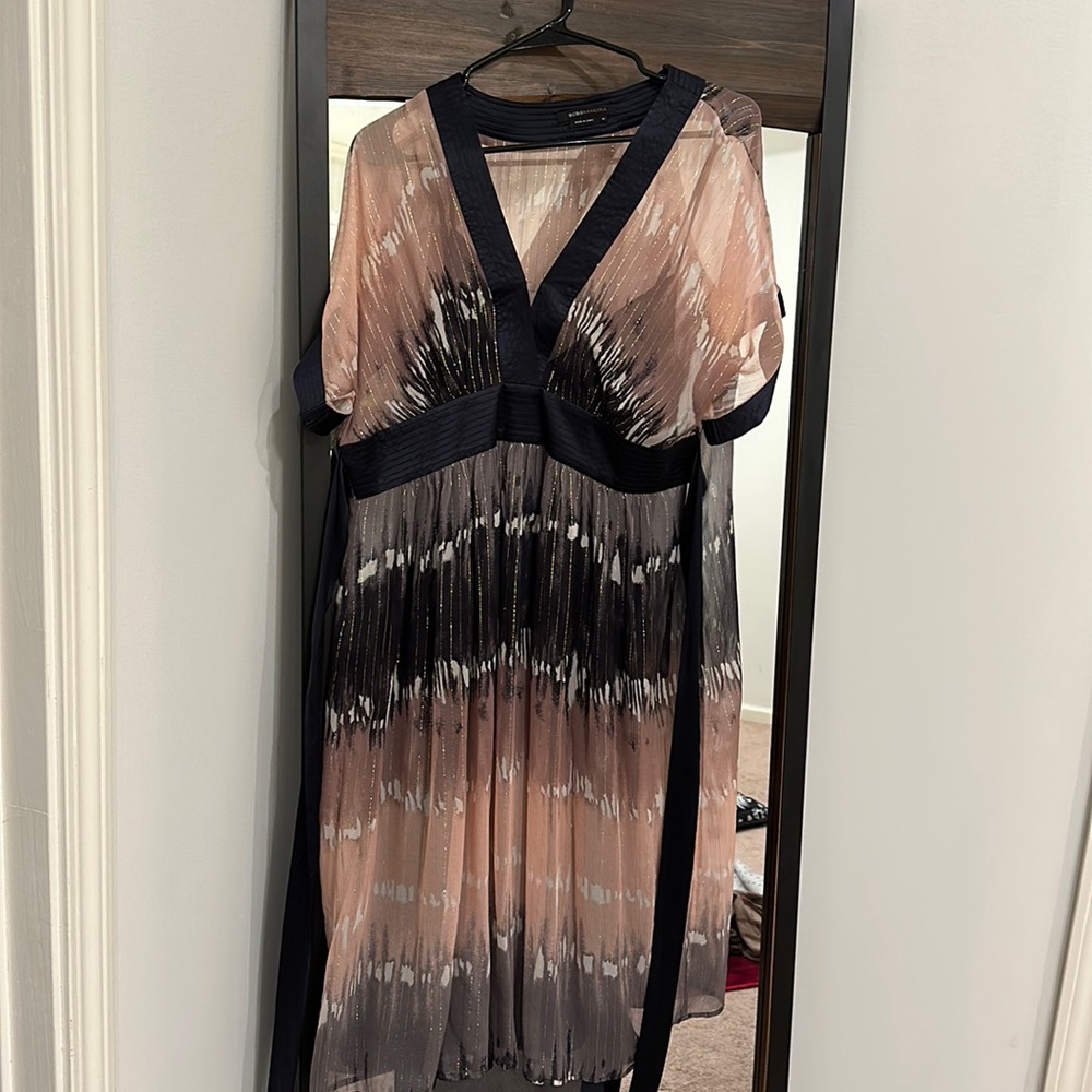 Bcbgmaxazaria chiffon party midi dress